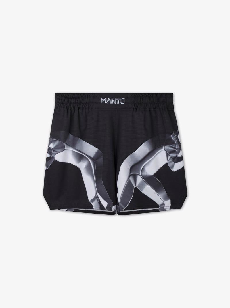 MANTO metal FIGHT SHORTS-black
